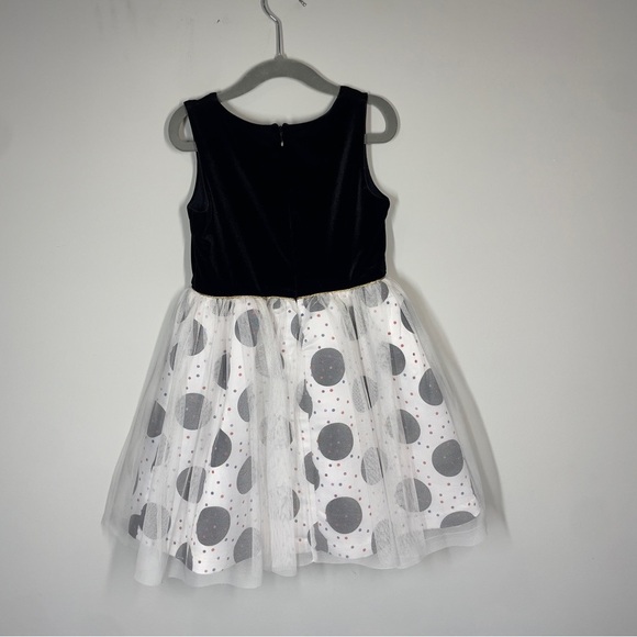 Cat & Jack 4T formal dress velvet polka dots tulle 4T - Picture 5 of 6